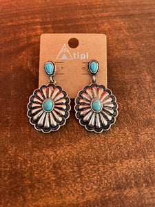 Concho Western Earrings