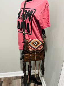 Myra Aztec Bag with Fringe